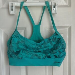 Patagonia Turquoise Floral Sports Bra